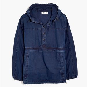 NWT Madewell Indigo Windbreaker Pullover Jacket